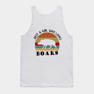 Wild boar women girl wild boar huntress design Tank Top